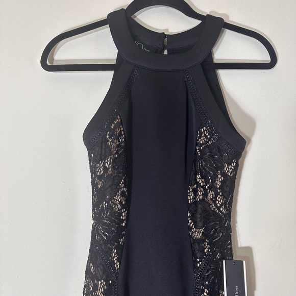 BCX Lace Sequin bodycon evening cocktail dress black size 0 NWT - Picture 5 of 15